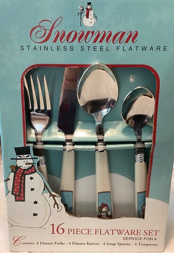 Cambridge snowman flatware - cambridge,